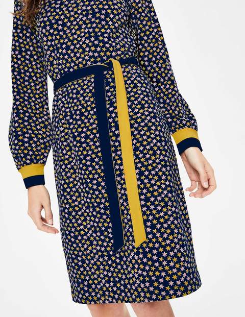 Robe Fawn En Jersey - Étoiles bleu marine Robe Fawn En Jersey - Étoiles bleu marine