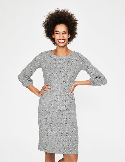 Odelia Jersey Dress - Grey Marl Scattered Stars Odelia Jersey Dress - Grey Marl Scattered Stars