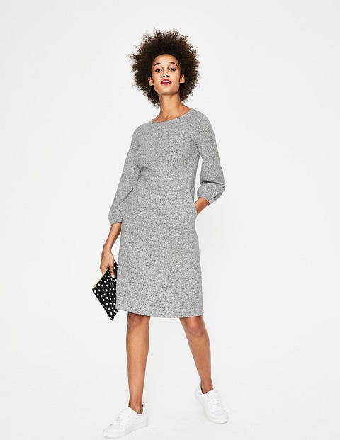 Odelia Jersey Dress - Grey Marl Scattered Stars Odelia Jersey Dress - Grey Marl Scattered Stars
