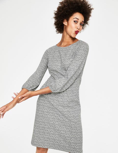 Odelia Jersey Dress - Grey Marl Scattered Stars Odelia Jersey Dress - Grey Marl Scattered Stars