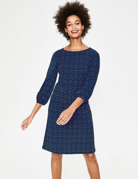Odelia Jersey Dress - Navy Scattered Stars Odelia Jersey Dress - Navy Scattered Stars