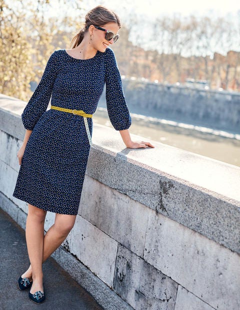 Odelia Jersey Dress - Navy Scattered Stars Odelia Jersey Dress - Navy Scattered Stars