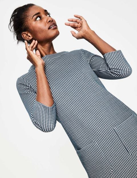 Opal Jersey Jacquard Dress - Seaweed/Milkshake Opal Jersey Jacquard Dress - Seaweed/Milkshake