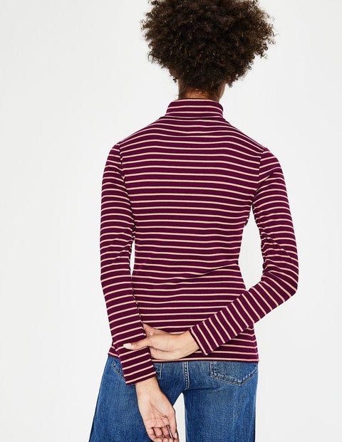 Essential Roll Neck - Mulled Wine/Antique Pink Essential Roll Neck - Mulled Wine/Antique Pink