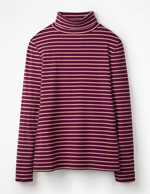 Essential Roll Neck - Mulled Wine/Antique Pink Essential Roll Neck - Mulled Wine/Antique Pink
