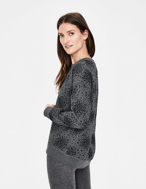 Arabella Sweatshirt - Flocked Flower Burst Arabella Sweatshirt - Flocked Flower Burst