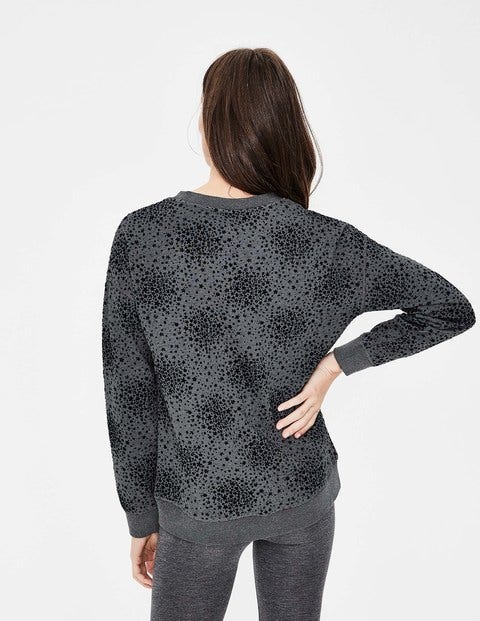 Arabella Sweatshirt - Flocked Flower Burst Arabella Sweatshirt - Flocked Flower Burst