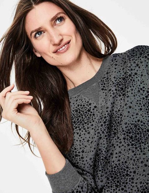 Arabella Sweatshirt - Flocked Flower Burst Arabella Sweatshirt - Flocked Flower Burst