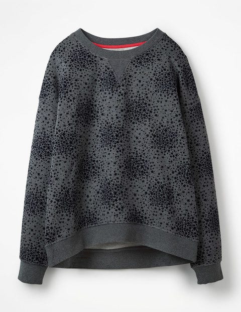 Arabella Sweatshirt - Flocked Flower Burst Arabella Sweatshirt - Flocked Flower Burst
