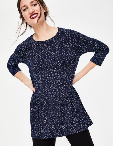 Katrina Jersey Top - Blues Star Doodle Katrina Jersey Top - Blues Star Doodle