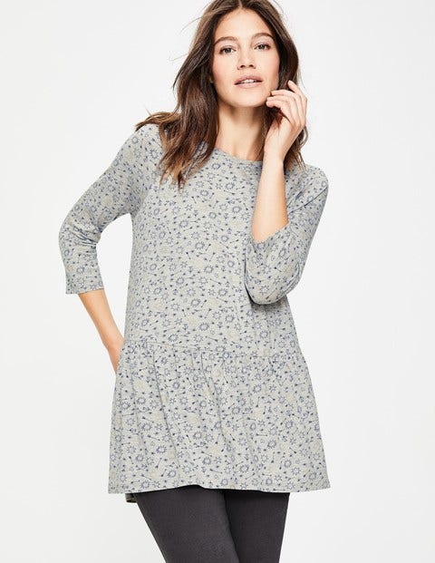 Katrina Jersey-Shirt - Grau Meliert, Gezeichneter Stern Katrina Jersey-Shirt - Grau Meliert, Gezeichneter Stern