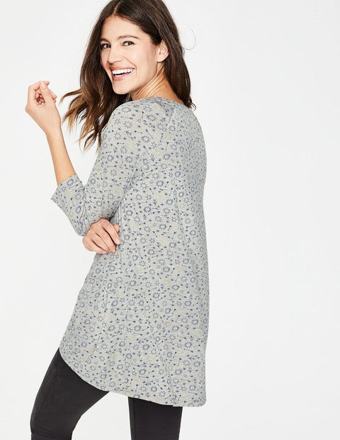 Katrina Jersey-Shirt - Grau Meliert, Gezeichneter Stern Katrina Jersey-Shirt - Grau Meliert, Gezeichneter Stern