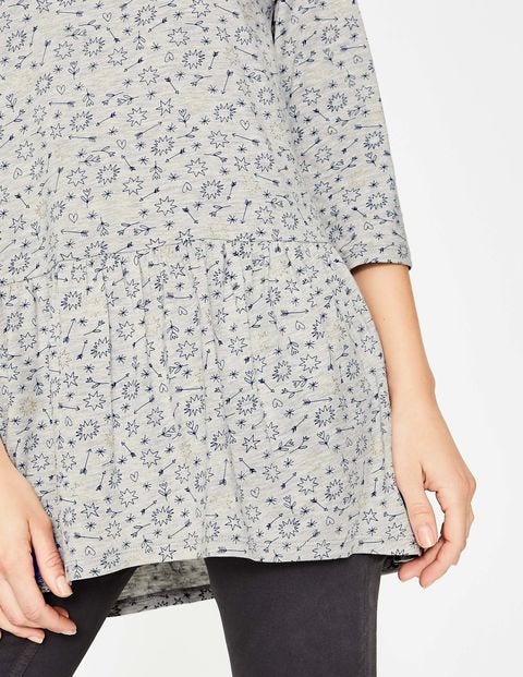 Katrina Jersey-Shirt - Grau Meliert, Gezeichneter Stern Katrina Jersey-Shirt - Grau Meliert, Gezeichneter Stern