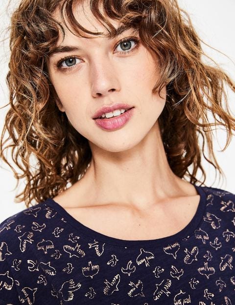 Robyn Jersey Tee - Navy Flying Birds Robyn Jersey Tee - Navy Flying Birds