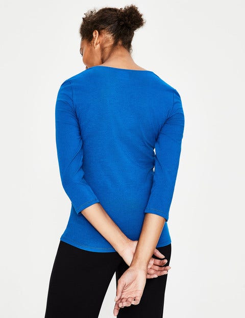 Double Layer Front Tee - Cyan Double Layer Front Tee - Cyan