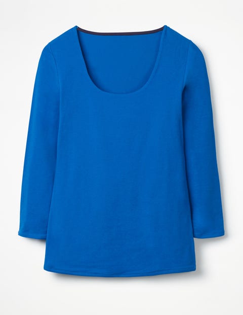 Double Layer Front Tee - Cyan Double Layer Front Tee - Cyan