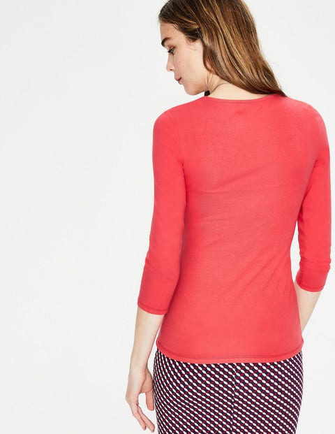 Double Layer Front Tee - Pop Peony Double Layer Front Tee - Pop Peony