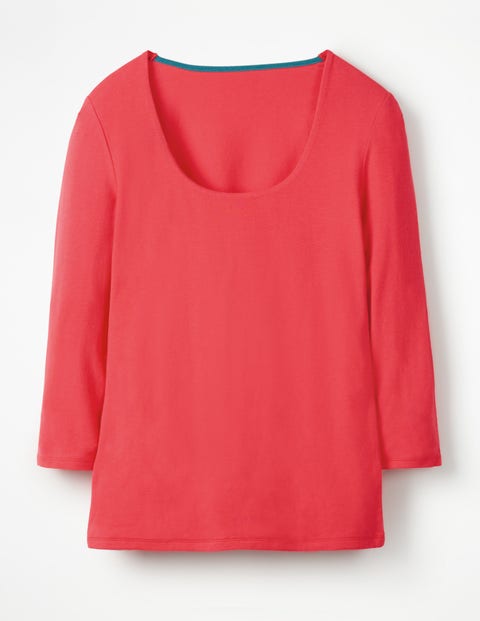 Double Layer Front Tee - Pop Peony Double Layer Front Tee - Pop Peony