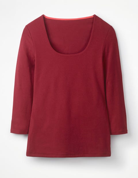 Double Layer Front Tee - Mulled Wine Double Layer Front Tee - Mulled Wine