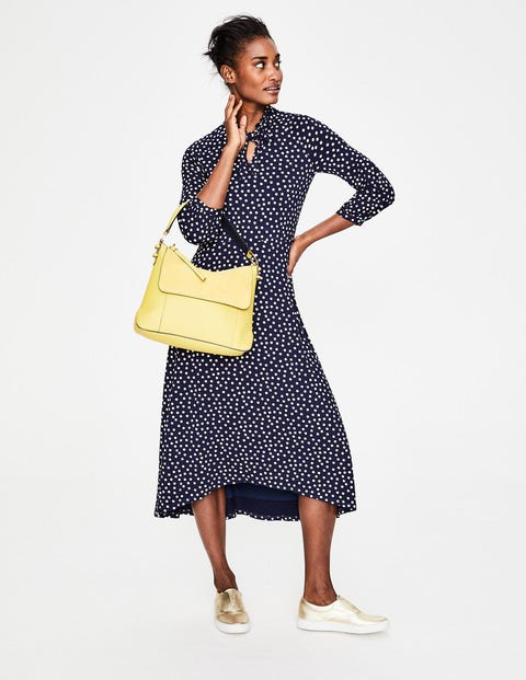 Rosa Jersey Midi Dress - Navy/Milkshake Scattered Spot Rosa Jersey Midi Dress - Navy/Milkshake Scattered Spot