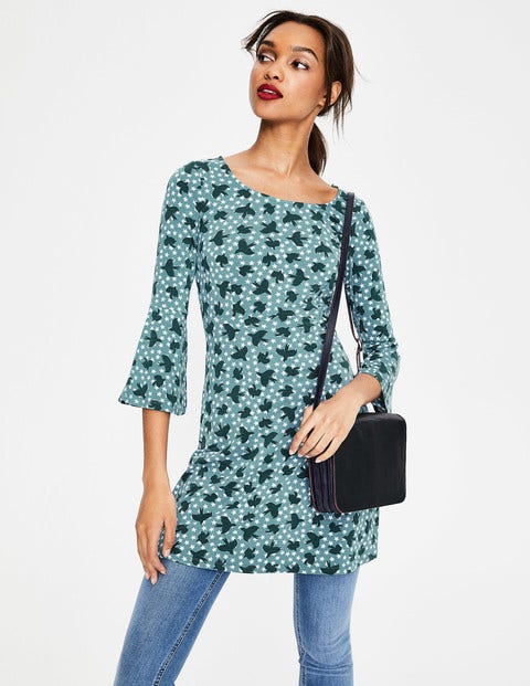 Miriam Jersey-Tunika - Kiefer, Sterne/Vogel Miriam Jersey-Tunika - Kiefer, Sterne/Vogel