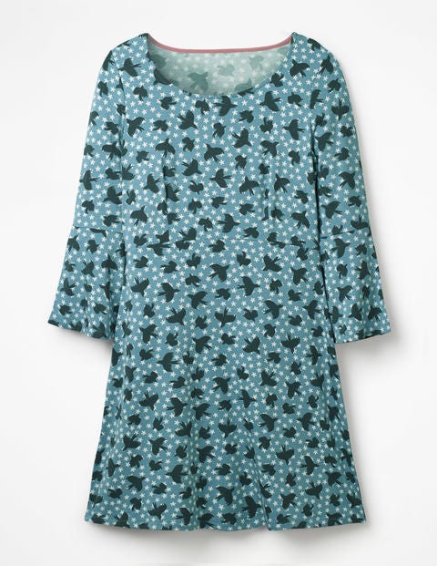Miriam Jersey-Tunika - Kiefer, Sterne/Vogel Miriam Jersey-Tunika - Kiefer, Sterne/Vogel