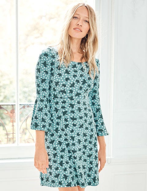 Miriam Jersey-Tunika - Kiefer, Sterne/Vogel Miriam Jersey-Tunika - Kiefer, Sterne/Vogel