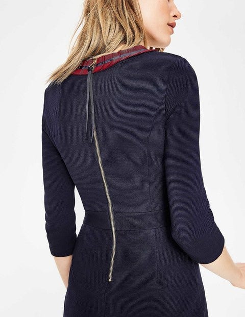 Polperro Ottoman Dress - Navy Polperro Ottoman Dress - Navy