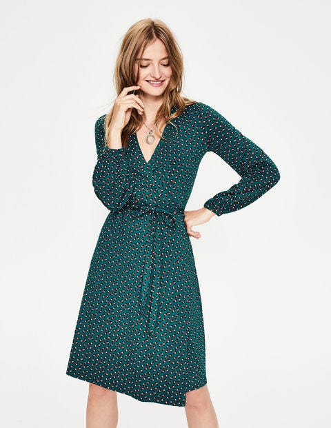 Elodie Jersey Wrap Dress - Drake Clover Geo Elodie Jersey Wrap Dress - Drake Clover Geo