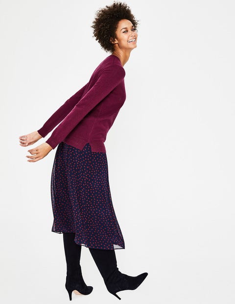 Cashmere Crew Neck Jumper - Mulled Wine Cashmere Crew Neck Jumper - Mulled Wine