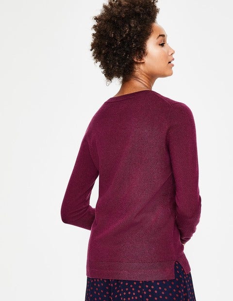 Cashmere Crew Neck Jumper - Mulled Wine Cashmere Crew Neck Jumper - Mulled Wine