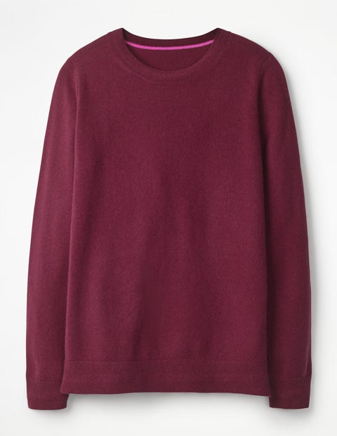 Cashmere Crew Neck Jumper - Mulled Wine Cashmere Crew Neck Jumper - Mulled Wine