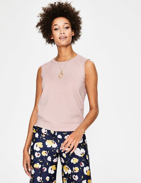 Favourite Cotton Knitted Tank - Milkshake