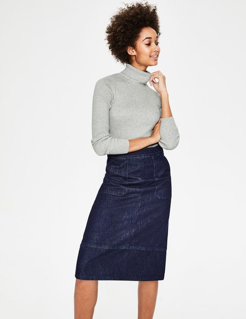Tilly Cotton Roll Neck Jumper - Silver Melange Tilly Cotton Roll Neck Jumper - Silver Melange