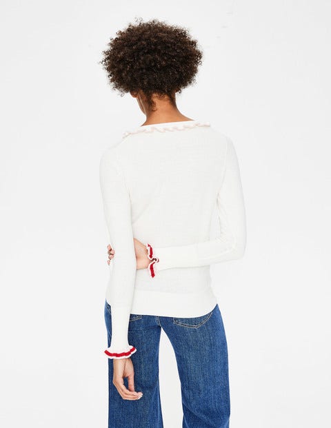 Bernadette Jumper - Ivory (with trim) Bernadette Jumper - Ivory (with trim)