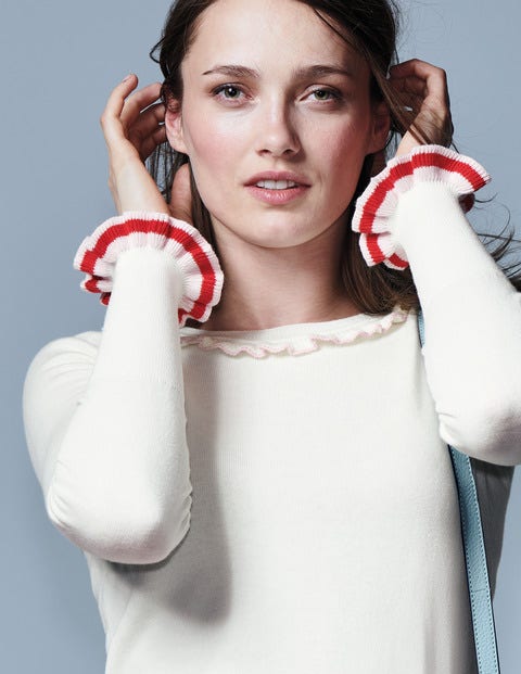 Bernadette Jumper - Ivory (with trim) Bernadette Jumper - Ivory (with trim)