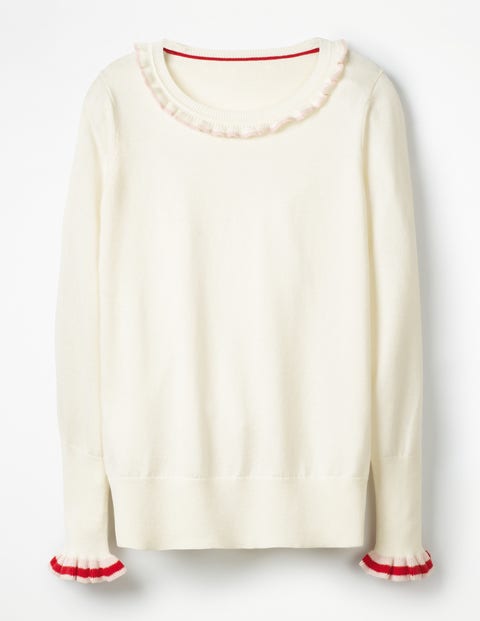 Bernadette Jumper - Ivory (with trim) Bernadette Jumper - Ivory (with trim)
