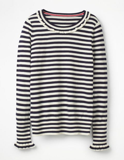 Bernadette Jumper - Navy/Ivory Stripe Bernadette Jumper - Navy/Ivory Stripe