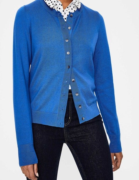 Amelia Crew Cardigan - Cyan Amelia Crew Cardigan - Cyan