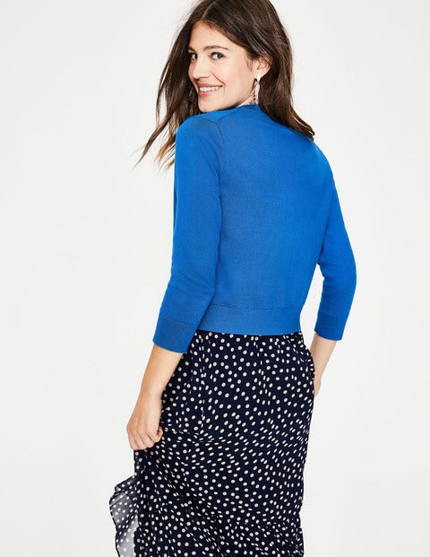 Amelia Crop Cardigan - Cyan Amelia Crop Cardigan - Cyan
