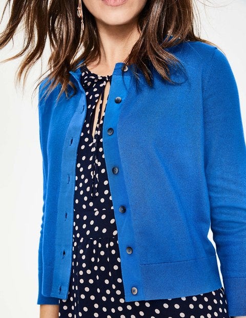 Amelia Crop Cardigan - Cyan Amelia Crop Cardigan - Cyan