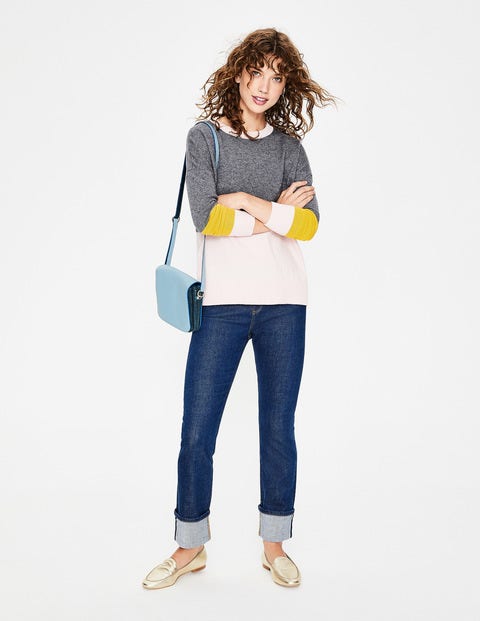 Lowick Jumper - Charcoal Melange Colourblock Lowick Jumper - Charcoal Melange Colourblock