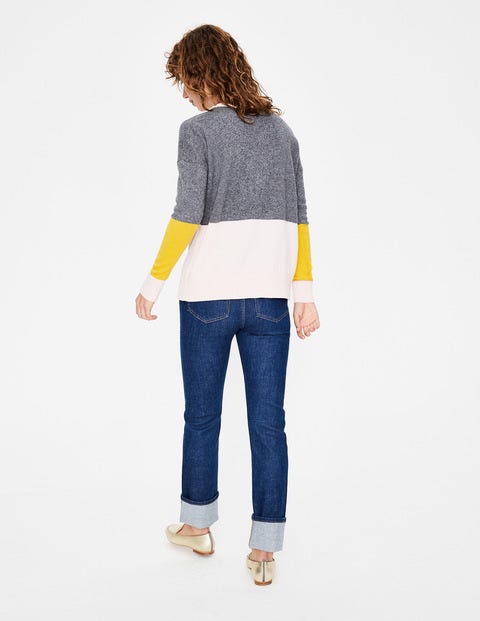 Lowick Jumper - Charcoal Melange Colourblock Lowick Jumper - Charcoal Melange Colourblock
