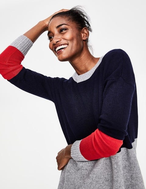 Lowick Sweater - Navy Colourblock Lowick Sweater - Navy Colourblock