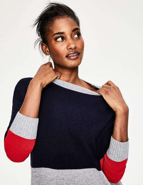 Lowick Sweater - Navy Colourblock Lowick Sweater - Navy Colourblock