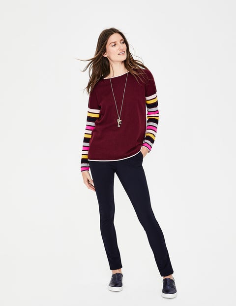 Berwick Jumper - Mulled Wine/Stripe Berwick Jumper - Mulled Wine/Stripe