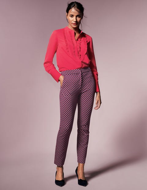 Hampshire 7/8 Trousers - Wine, Trellis Hampshire 7/8 Trousers - Wine, Trellis