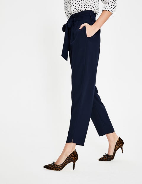 Melina Paperbag Trousers - Navy Melina Paperbag Trousers - Navy