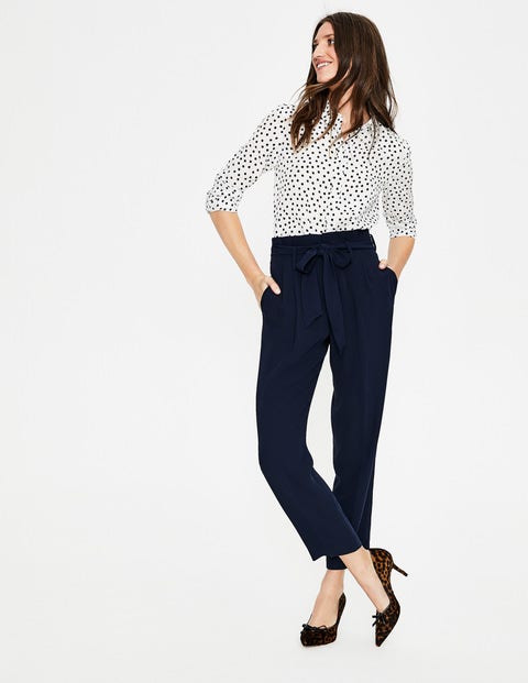 Melina Paperbag Trousers - Navy Melina Paperbag Trousers - Navy