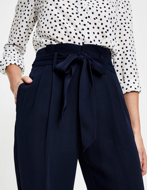 Melina Paperbag Trousers - Navy Melina Paperbag Trousers - Navy
